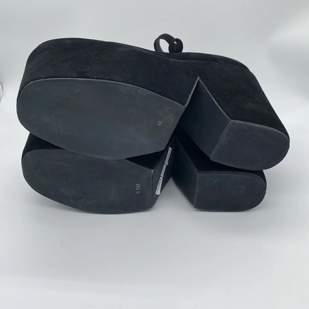 Jeffrey Campbell Black Suede Platform Mary Janes
